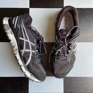 ASICS Black and Grey Sneaker Athletic Shoes